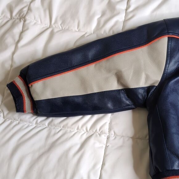 NFL New England Patriots Kids Medium (5-6) Faux Leather Sports Jacket Football - Picture 7 of 10